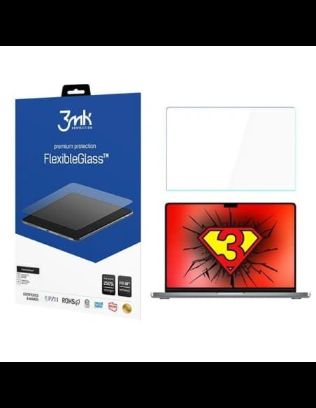 Hybriertes Glas 3MK FlexibleGlass Apple MacBook Pro 14" 2021-2025 (M1/M2/M3/M4/M5)