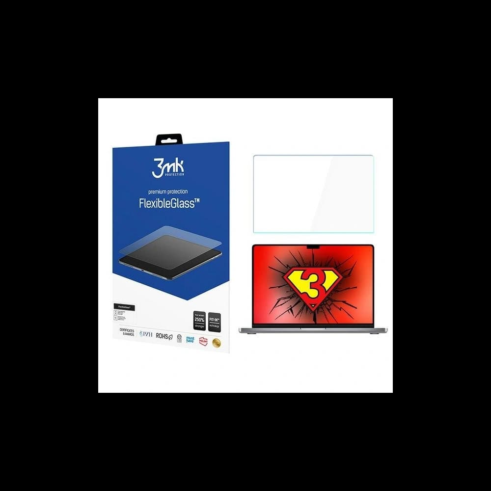 Hybriertes Glas 3MK FlexibleGlass Apple MacBook Pro 14" 2021-2025 (M1/M2/M3/M4/M5)