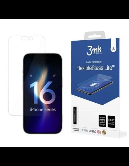 Hybrid glass 3MK FlexibleGlass Lite Apple iPhone 16 Plus