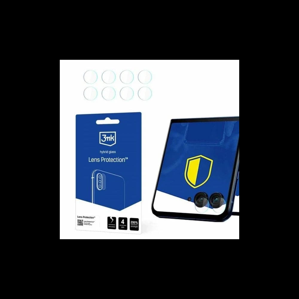 Sticlă hibridă pentru obiectivul aparatului 3MK Lens Protect Motorola Razr 50 (față) [4 PACK] - 1