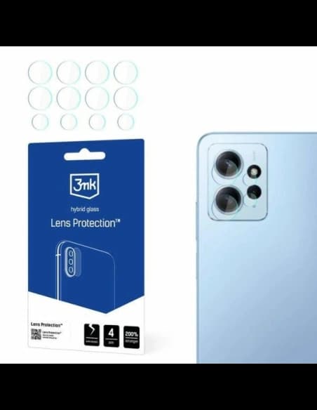 Hybridglas für die Kameraobjektiv 3MK Lens Protect Xiaomi Redmi 12 [4 PACK]