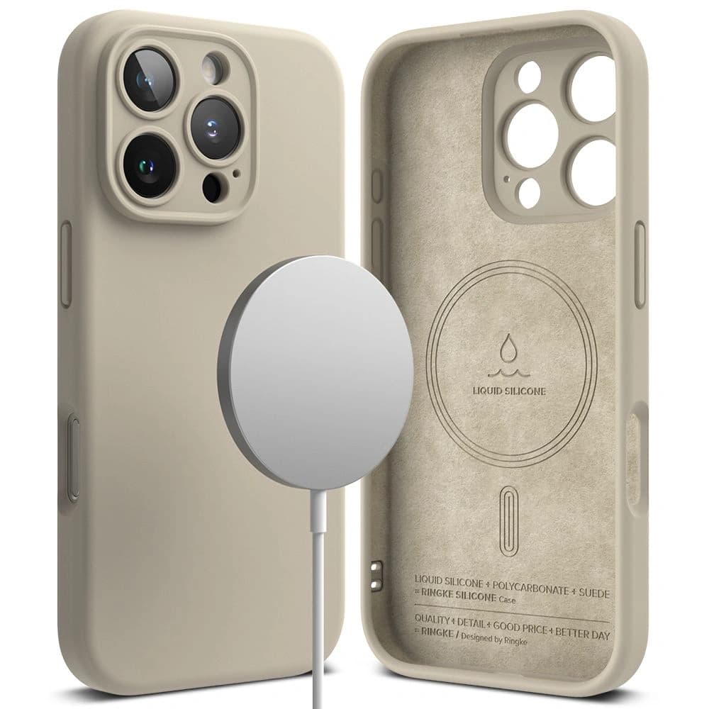 Case Ringke Silicone Magnetic MagSafe Apple iPhone 16 Pro Max Stone - 2