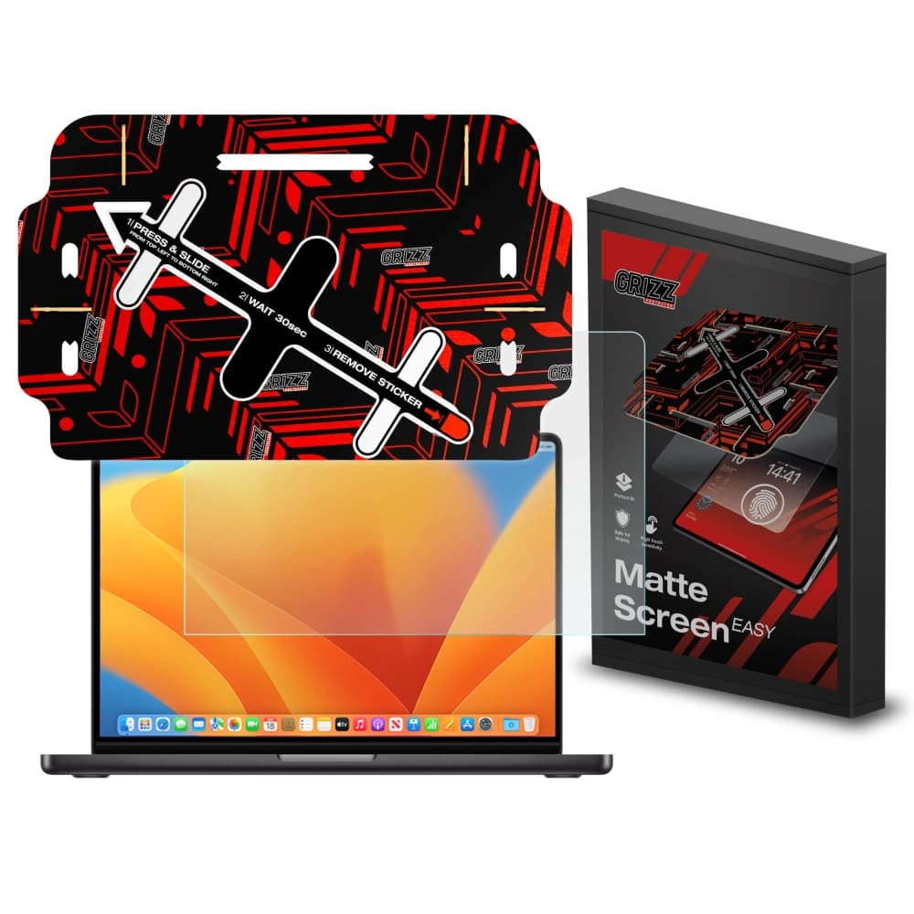 Matná fólie GrizzGlass MatteScreen Easy pro Apple MacBook Pro 14" 2021-2025 (M1/M2/M3/M4/M5) - 1
