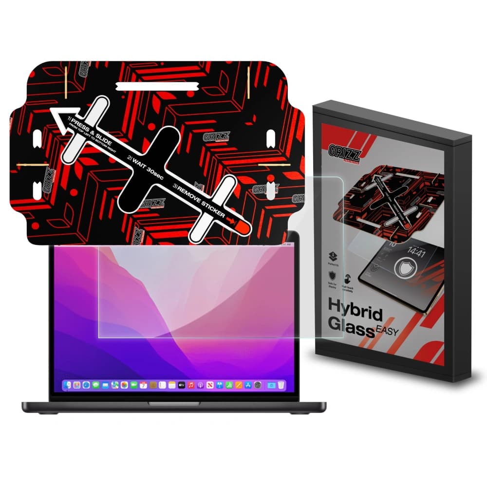 Hibrid üveg GrizzGlass HybridGlass Easy Apple MacBook Pro 13" 2022-höz - 1