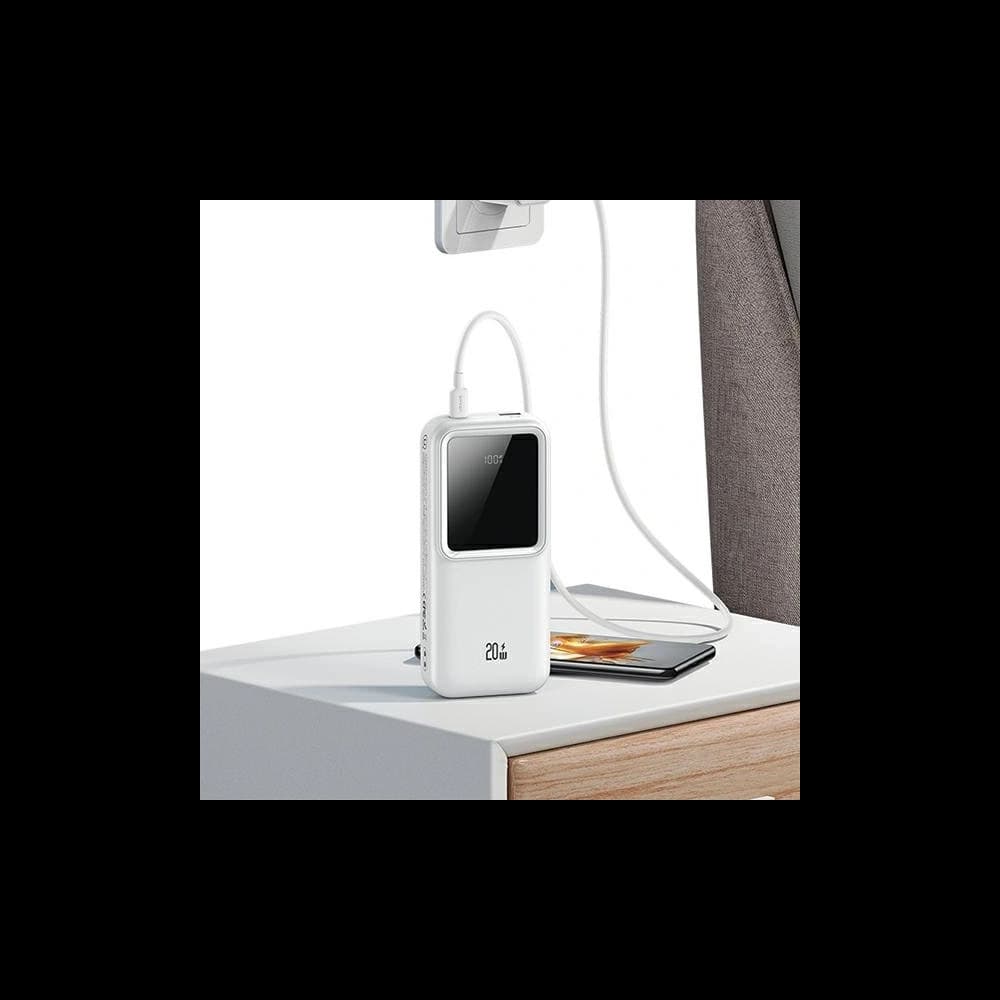 Bancă de putere USAMS cu cabluri integrate USB-C + Lightning 30000mAh 20W PD+QC 3.0 Încărcare rapidă Seria X-chel neagră - 6