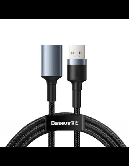 Cablu prelungitor USB 3.0 Baseus Cafule, 2A, 1m (negru-gri)