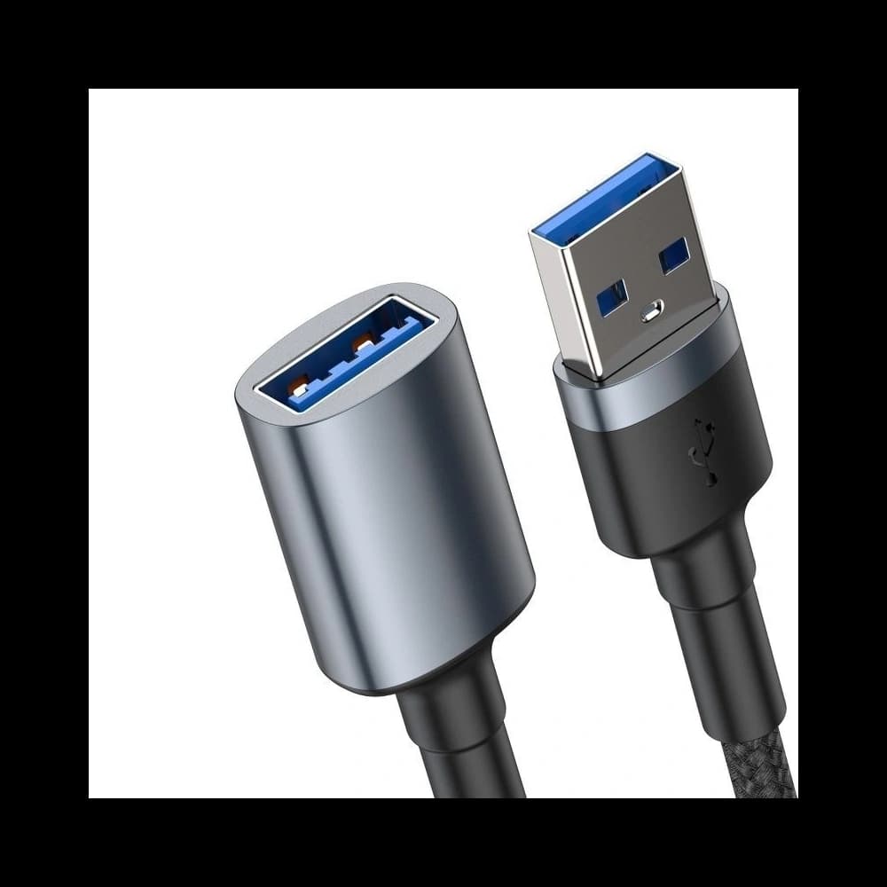 Baseus USB 3.0-Verlängerungskabel Cafule, 2A, 1m (schwarz/grau) - 3