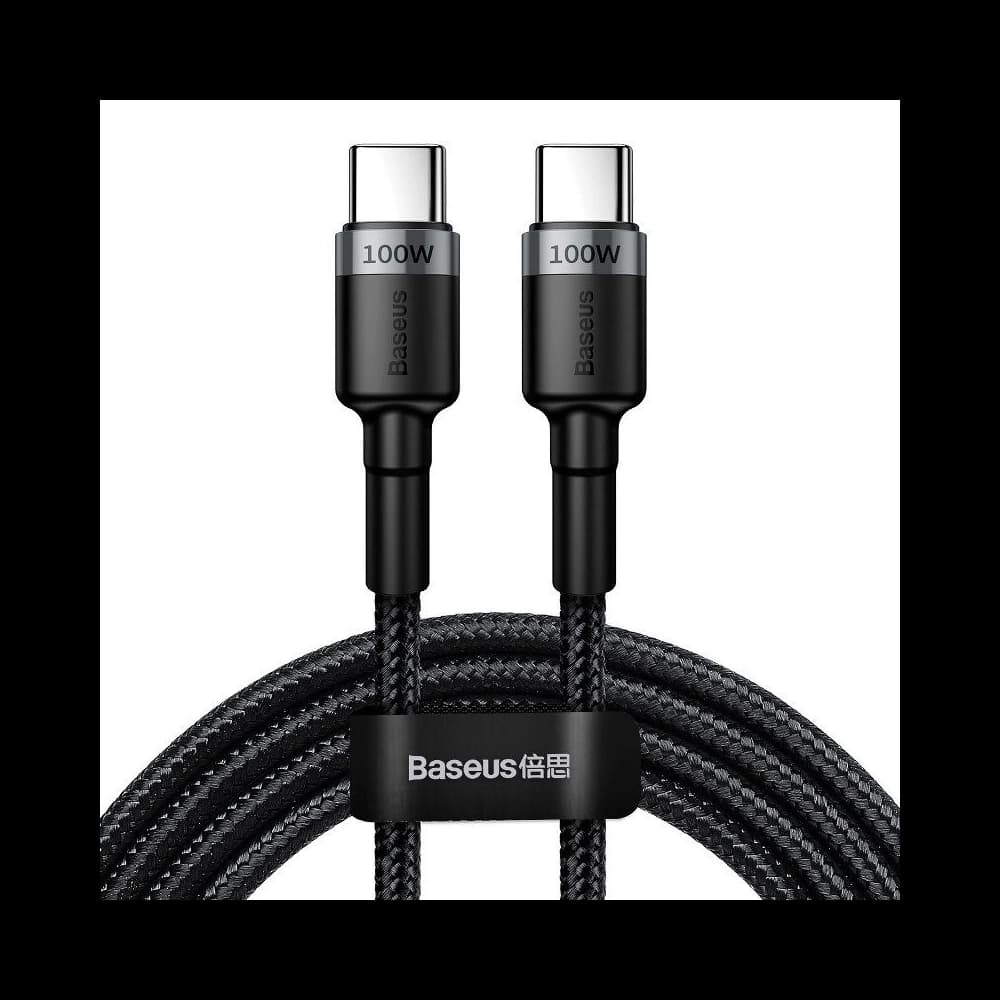 Cablu USB-C Baseus Cafule, QC 3.0, PD 2.0, 100W, 5A, 2m (gri-negru) - 1