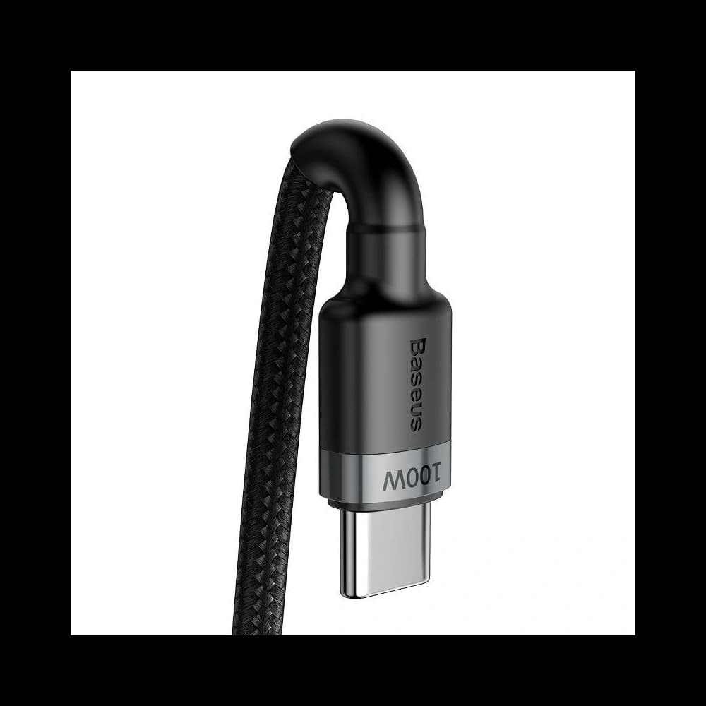 Cablu USB-C Baseus Cafule, QC 3.0, PD 2.0, 100W, 5A, 2m (gri-negru) - 3