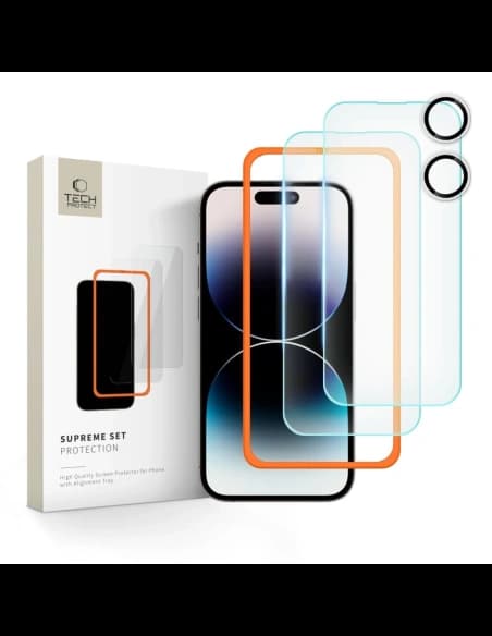 Tech-Protect Supreme Set Apple iPhone 16 Plus Clear [3 PACK]