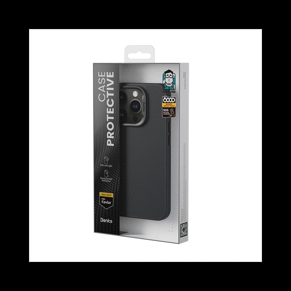 Benks MagClap MagSafe ArmorPro Kevlar pouzdro 600D Apple iPhone 16 Pro - 4
