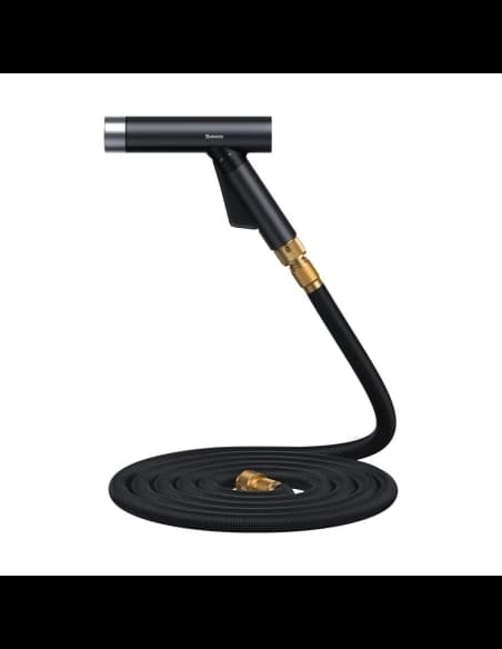 Furtun cu duză Baseus Simple Life pentru spălarea mașinii, 15 m cu jet de apă (negru)