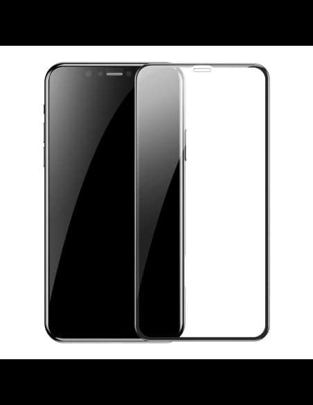Baseus 0.3mm Full-screen and Full-glass Tempered Glass Film(2pcspack+Pasting Artifact) for iPX/XS/11 Pro 5.8inch(2019)Black