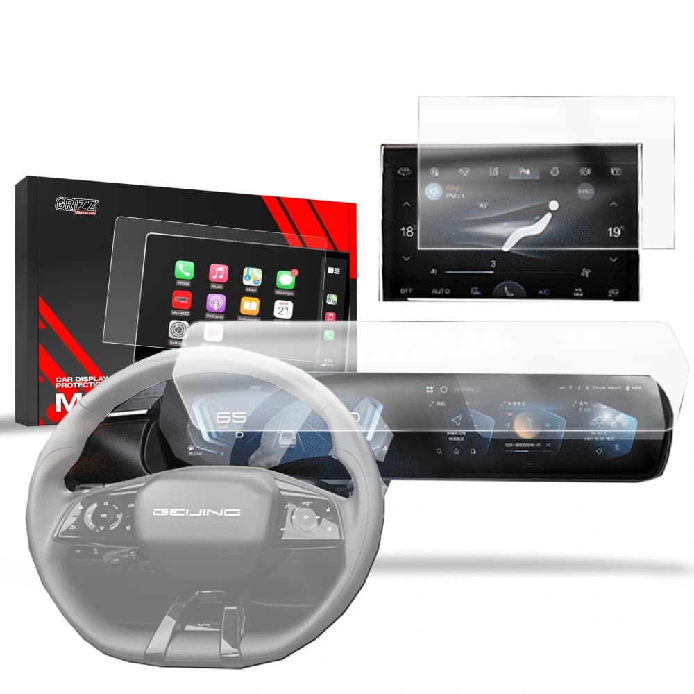 Matte GrizzGlass CarDisplay Protection BAIC BEIJING 7 2024-2025 [2in1] - 1