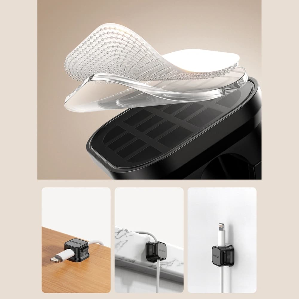 Joyroom cable organiser JR-ZS368 magnetic black (6 pcs.) - 9