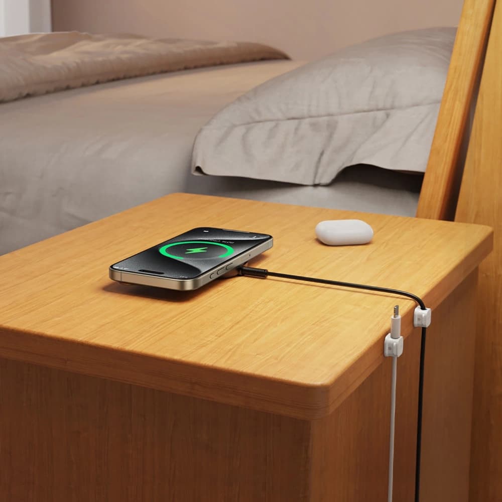 Joyroom organizator de cabluri JR-ZS368 magnetic alb (6 buc.) - 11