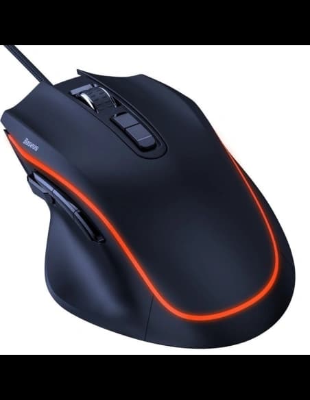 Mysz gamingowa Baseus GAMO GM01, 9 programowalnych klawiszy, 6400DPI (czarna)