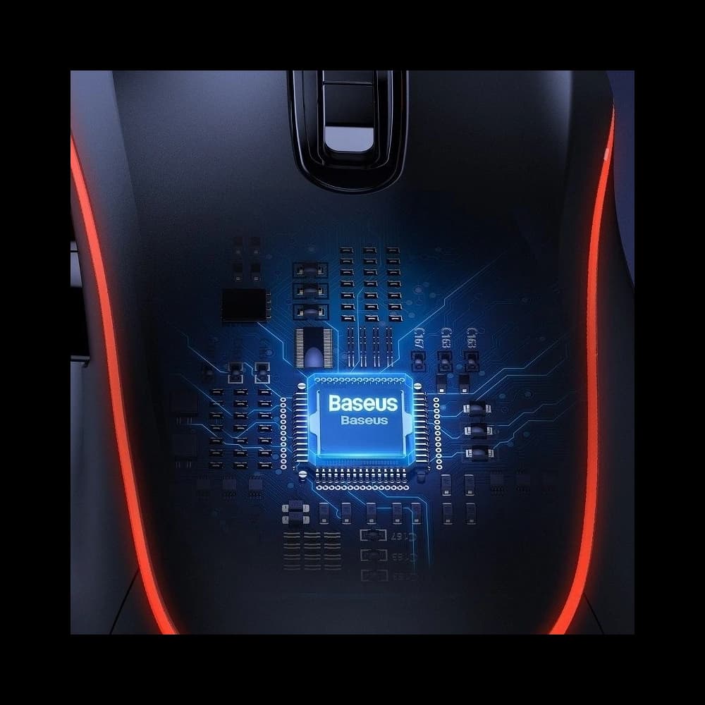 Mysz gamingowa Baseus GAMO GM01, 9 programowalnych klawiszy, 6400DPI (czarna) - 5