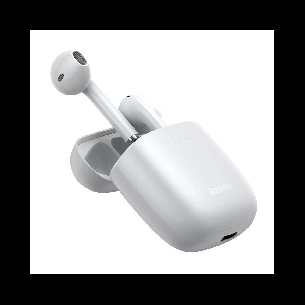 Căști wireless Baseus Encok W04 TWS, Bluetooth 5.0 (albe) - 5
