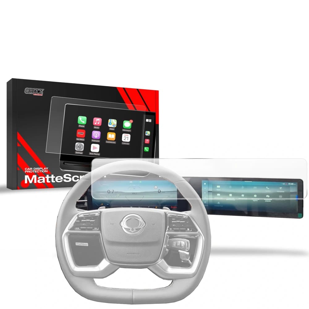 Matte GrizzGlass CarDisplay Protection SsangYong Torres EVX 12,3" 2024-2025 - 1