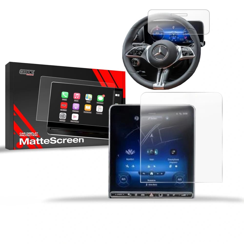 Matte GrizzGlass CarDisplay Protection Mercedes S Class W223 Sensor 2020-2025 [2in1] - 1
