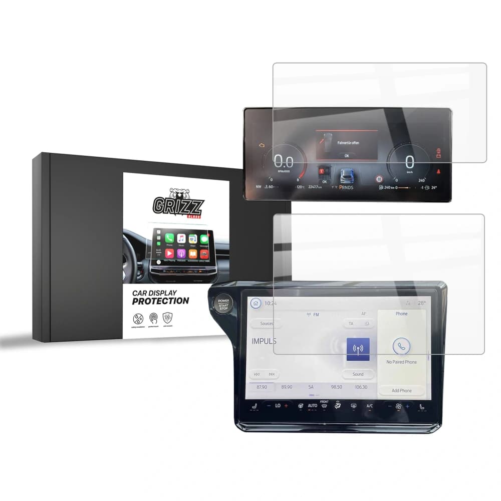 Ceramic GrizzGlass CarDisplay Protection Ford Puma 12" 2024-2025 [2in1] - 1
