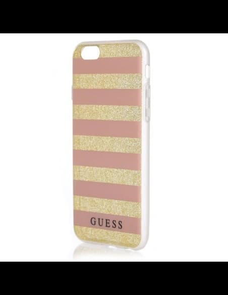 Etui Guess GUHCP6STGPI Apple iPhone 6/6S rózsaszín kemény tok Ethnic Chic Csíkok 3D