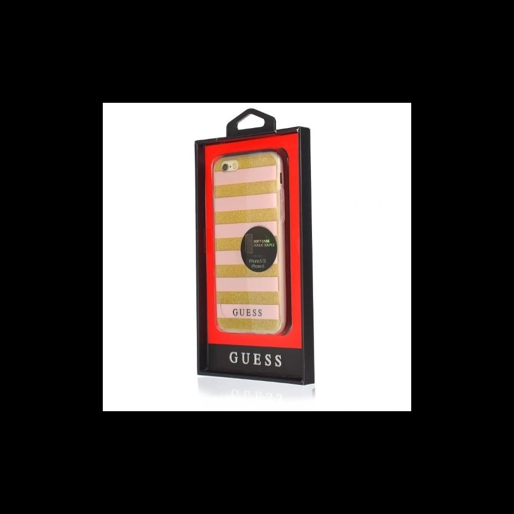 Etui Guess GUHCP6STGPI Apple iPhone 6/6S rózsaszín kemény tok Ethnic Chic Csíkok 3D - 2