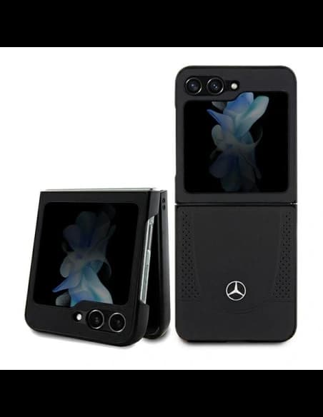 Mercedes MEHCZF5ARMBK Samsung Galaxy Z Flip5 kemény tok Bőr Városi fekete
