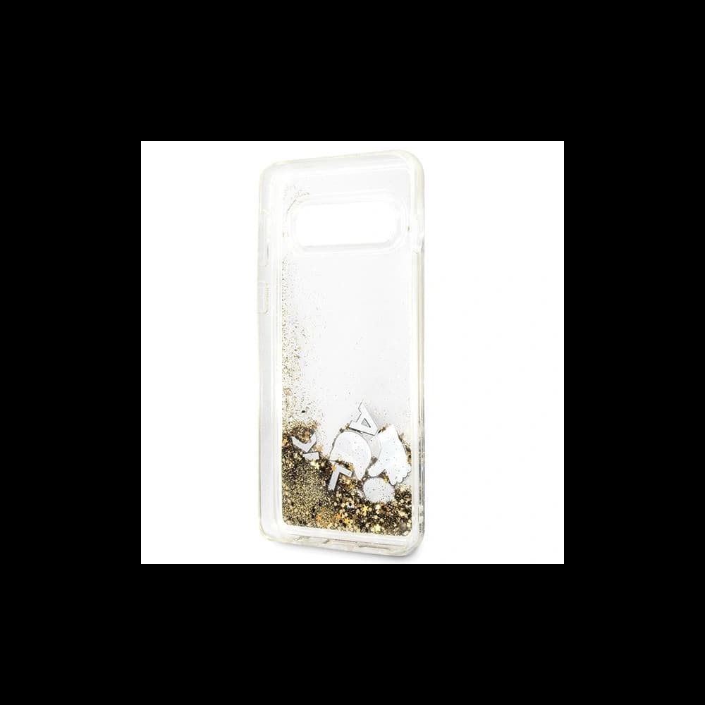 Karl Lagerfeld KLHCS10ROGO S10 G973 černo-zlatý/black & gold hard case Glitter - 4