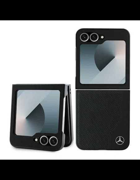 Mercedes MEHMZF623RBGVK Samsung Galaxy Z Flip 6 / 7 FE Leather Wood Imitation MagSafe black