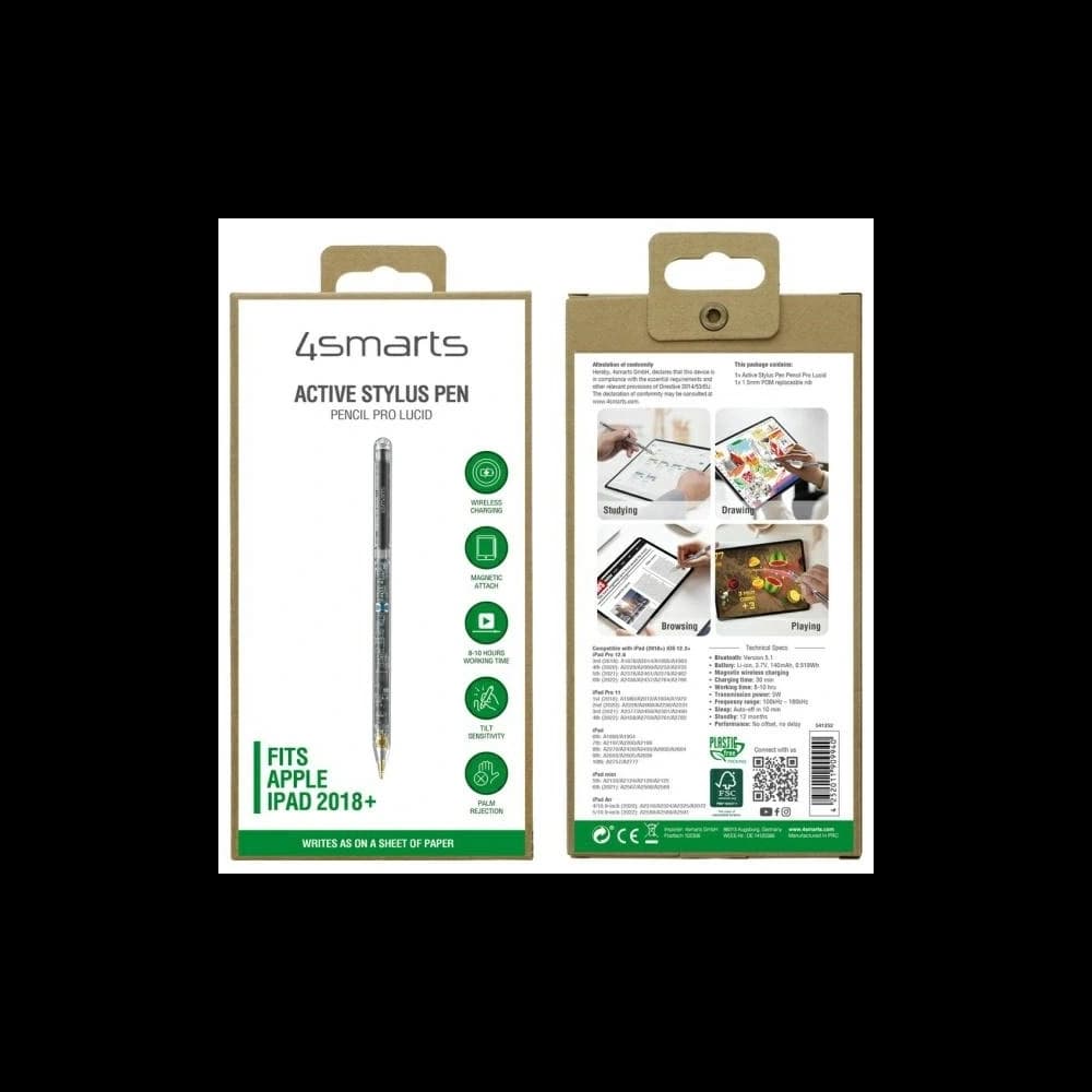 4smarts Active Stylus Pen Pencil Pro Lucid transparent pentru iPad-uri - 2