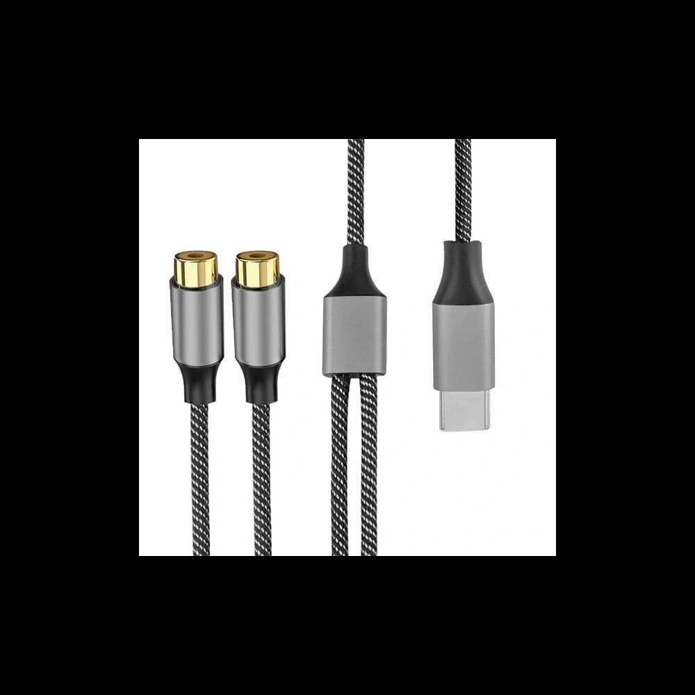 4smarts Audio USB-C / 2x cinch aljzat kábel 20cm fekete - 2