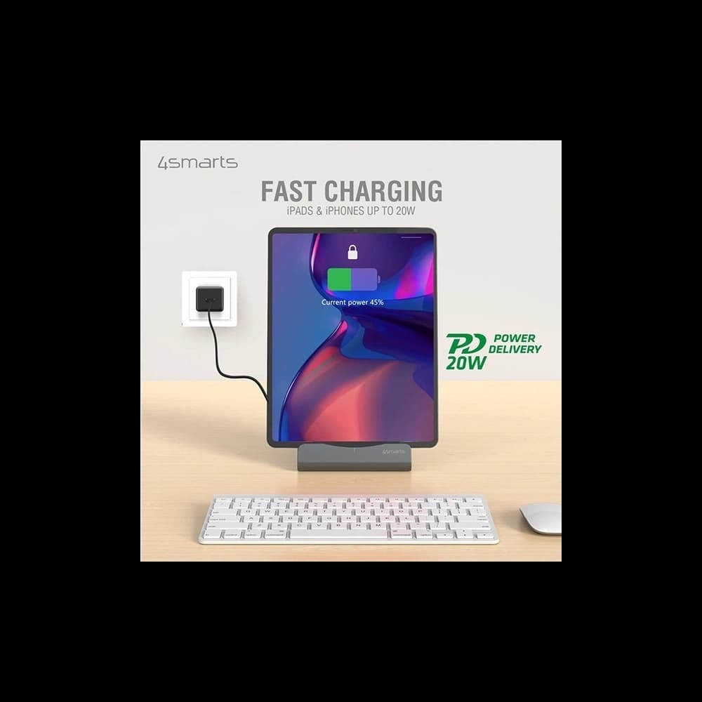 Dokovací stanice pro tablety 4smarts VoltDock Lightning 20W Gunmetal - 7
