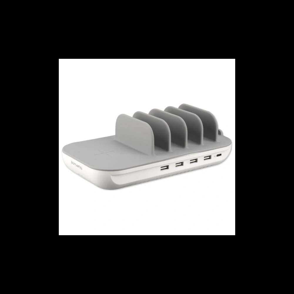 4smarts Family Evo 63W PD Ladestation mit kabellosem Laden und Kabel-Set grau-weiß - 2