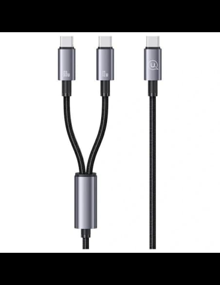 Kabel USAMS USB-C / 2xUSB-C 72W 1.2m Aluminum Alloy Data Cable Sufeng Series