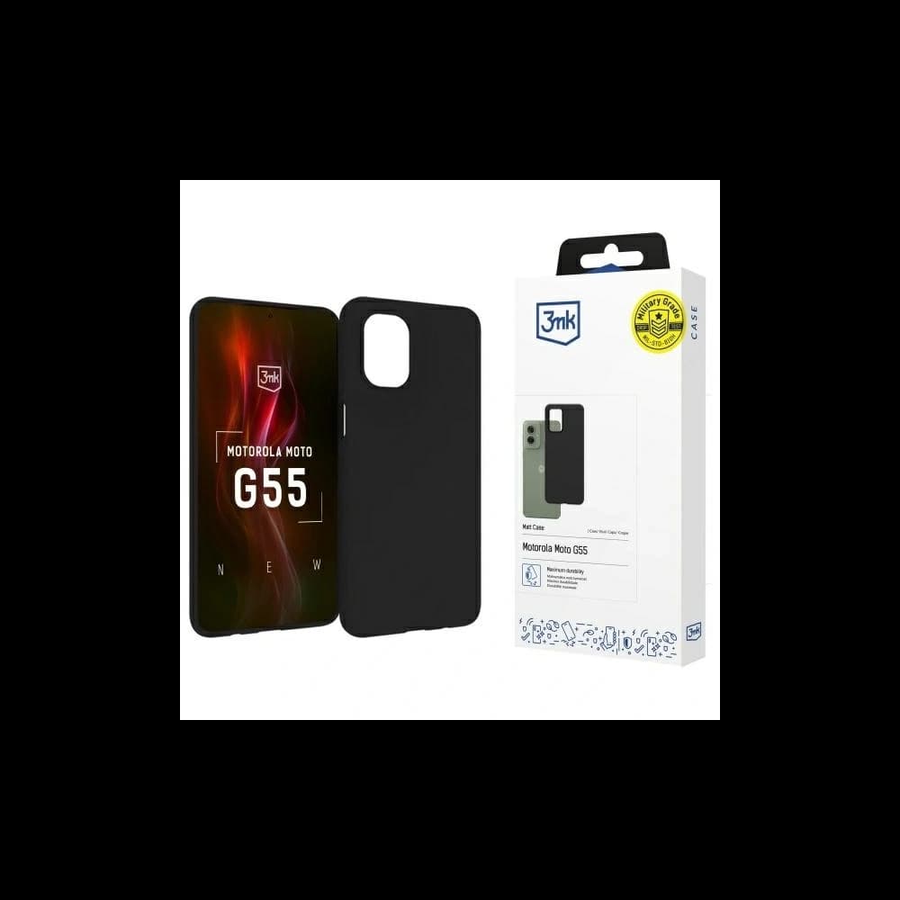 3MK Carcasa Matt Motorola Moto G55 5G negru - 1