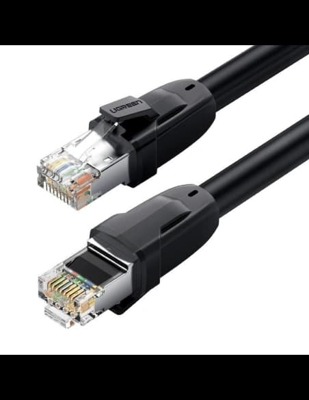 UGREEN Ethernet RJ45, Cat.8, S/FTP, 1m (fekete) lapos hálózati kábel