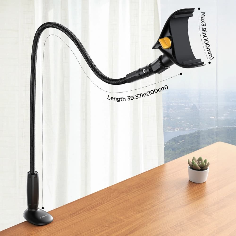 Joyroom JR-ZS389 phone holder with flexible arm for desk black - 14