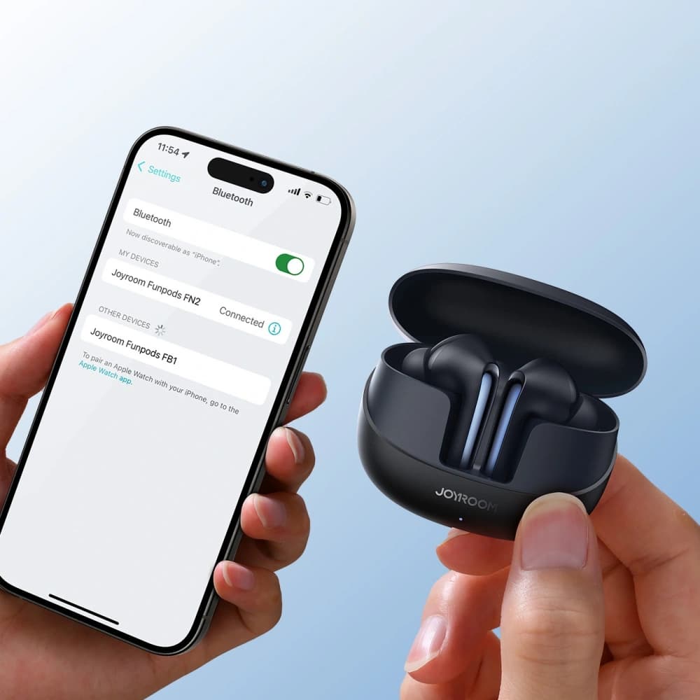 Bezdrátová sluchátka do uší Joyroom Funpods JR-FN2 TWS Bluetooth 5.4 ANC IP54 černá - 15