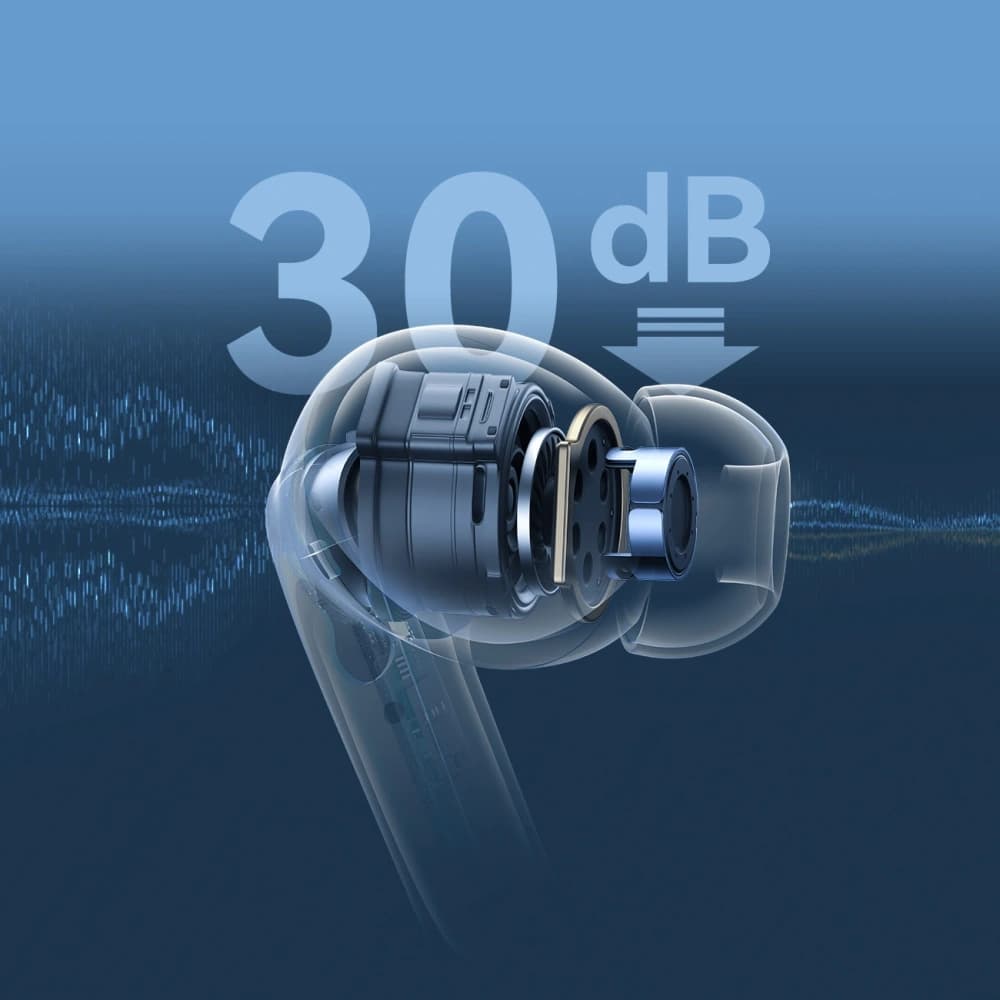 Bezdrátová sluchátka do uší Joyroom Funpods JR-FN2 TWS Bluetooth 5.4 ANC IP54 bílé - 9