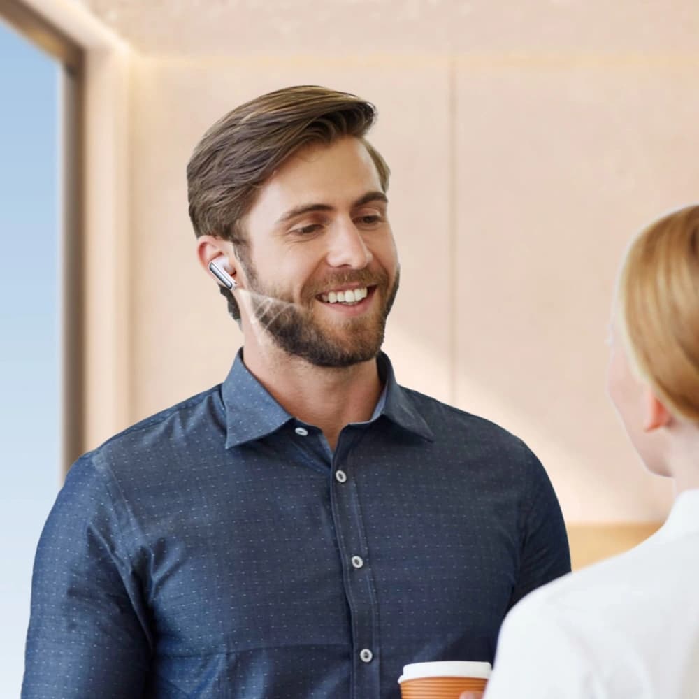 Bezdrátová sluchátka do uší Joyroom Funpods JR-FN2 TWS Bluetooth 5.4 ANC IP54 bílé - 13