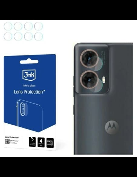 Szkło hybrydowe na obiektyw aparatu 3MK Lens Protection Motorola Moto G85 [4 PACK]
