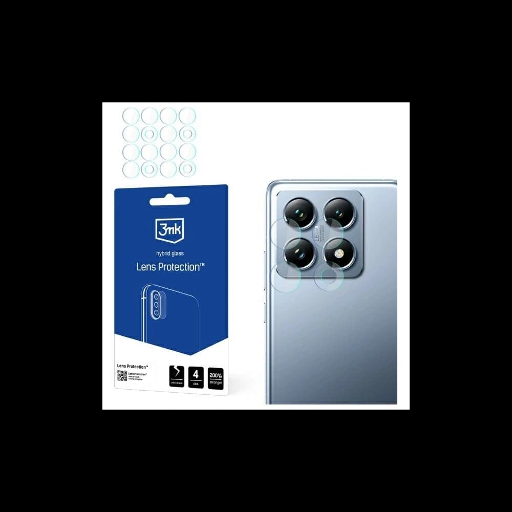 Hybridní sklo na objektiv fotoaparátu 3MK Lens Protect Xiaomi 14T / 14T Pro [4 PACK] - 1