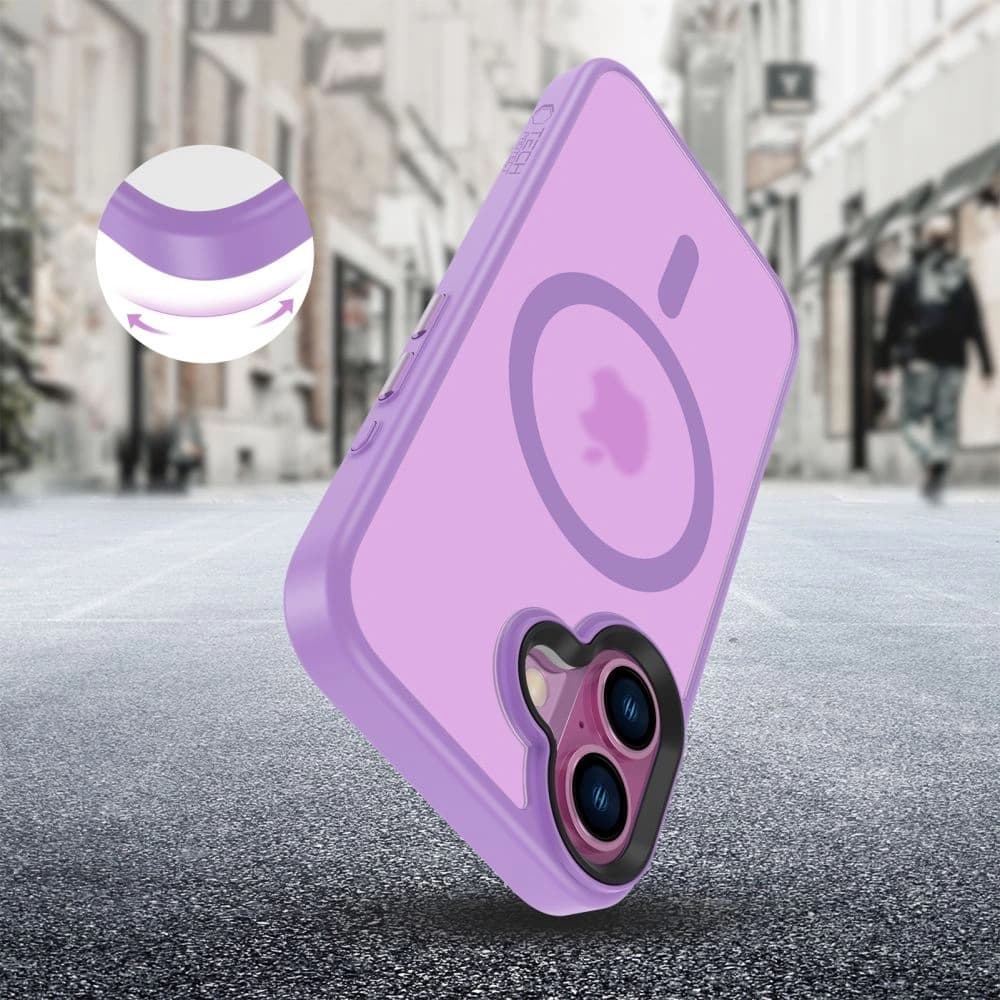 Tech-Protect MagMat MagSafe Apple iPhone 16 Matt Mályva - 4