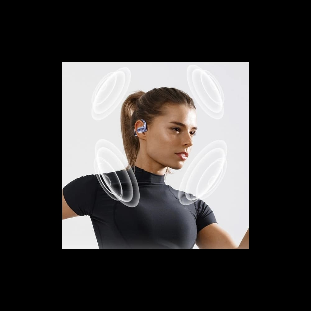 AWEI T93 Bluetooth 5.4 OWS wireless headphones + docking station white - 2