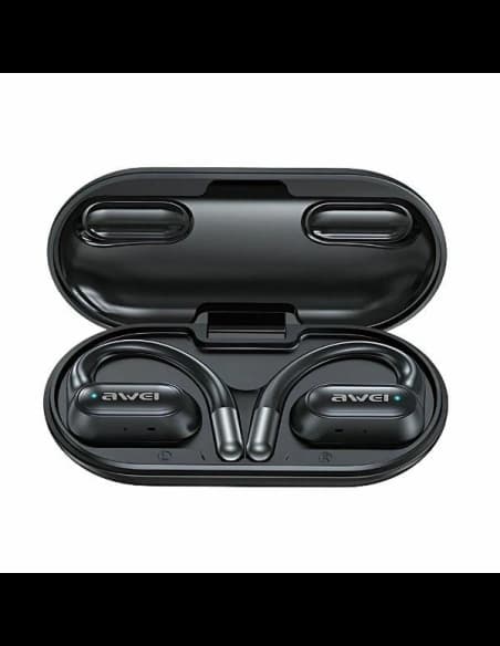 AWEI T93 Bluetooth 5.4 OWS kabellose Kopfhörer + Dockingstation schwarz