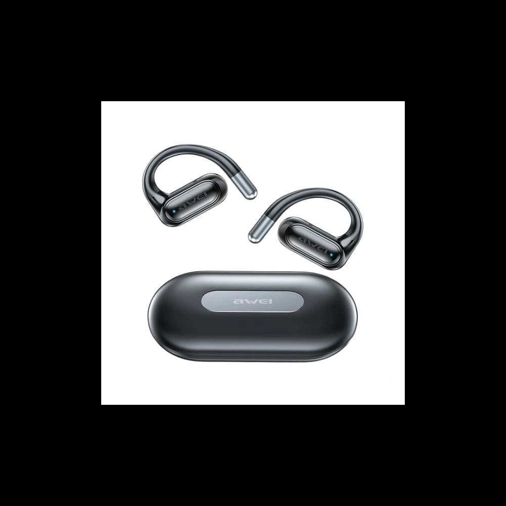 AWEI T93 Bluetooth 5.4 OWS wireless headphones + docking station black - 2