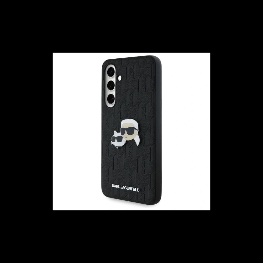 Karl Lagerfeld KLHCS24FEPGKLKCPK Samsung Galaxy S24 FE hardcase Monogram Karl&Chaoupette Head Pin black - 2