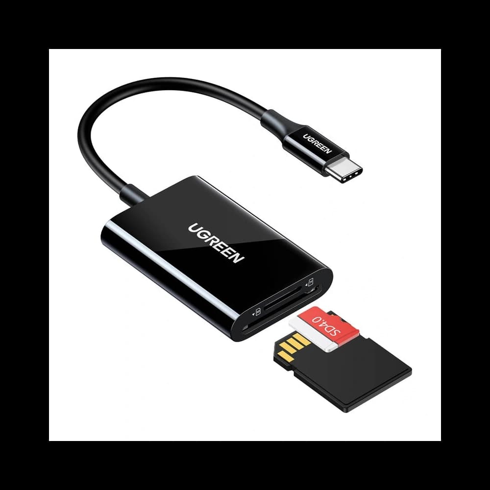 UGREEN CM265 Cititor de carduri USB-C / SD, MicroSD (negru)